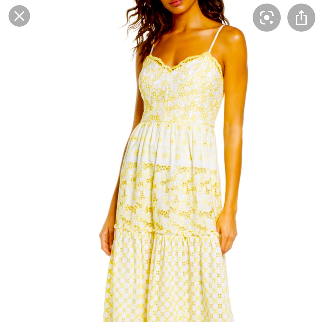Lilly Pulitzer Yellow Kyla Maxi Dress Sz 4 New